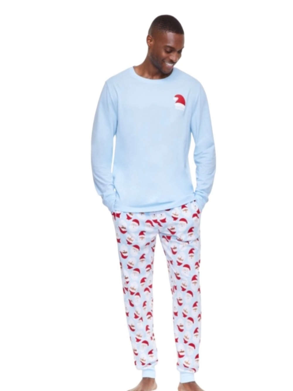 Holiday Lane Men's Santa Cotton Matching Family Pajamas Set - NWT